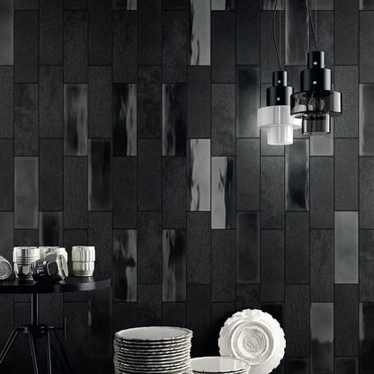 Nero Esercito Glazed Ceramic Wall Decos 4x12