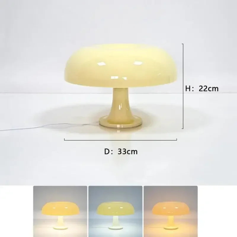DecorBites™ New Led Mushroom Table Lamp for Hotel Bedroom Bedside Living Room Decoration Lighting Modern Minimalist Creativity Desk Lights