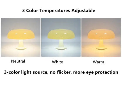 DecorBites™ New Led Mushroom Table Lamp for Hotel Bedroom Bedside Living Room Decoration Lighting Modern Minimalist Creativity Desk Lights
