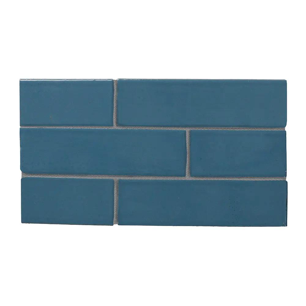 Marine Current Glossy Glazed Terracotta Tiles 2 1/8x7 1/2