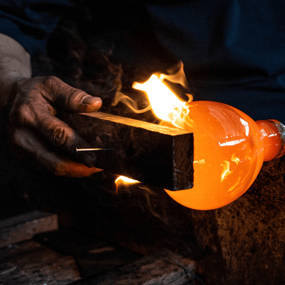 Pure Beeswax Candle in Blown Glass
