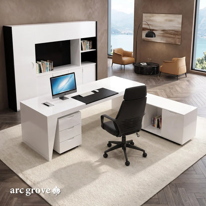 Newton · Executive Desk w/ Mobile Storage