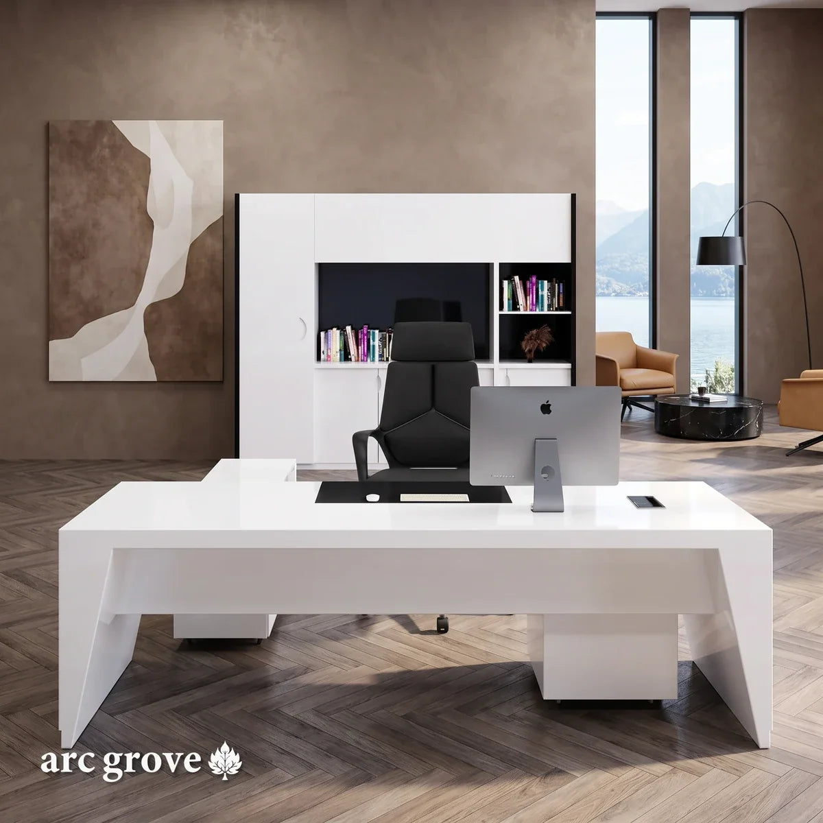 Newton · Executive Desk w/ Mobile Storage