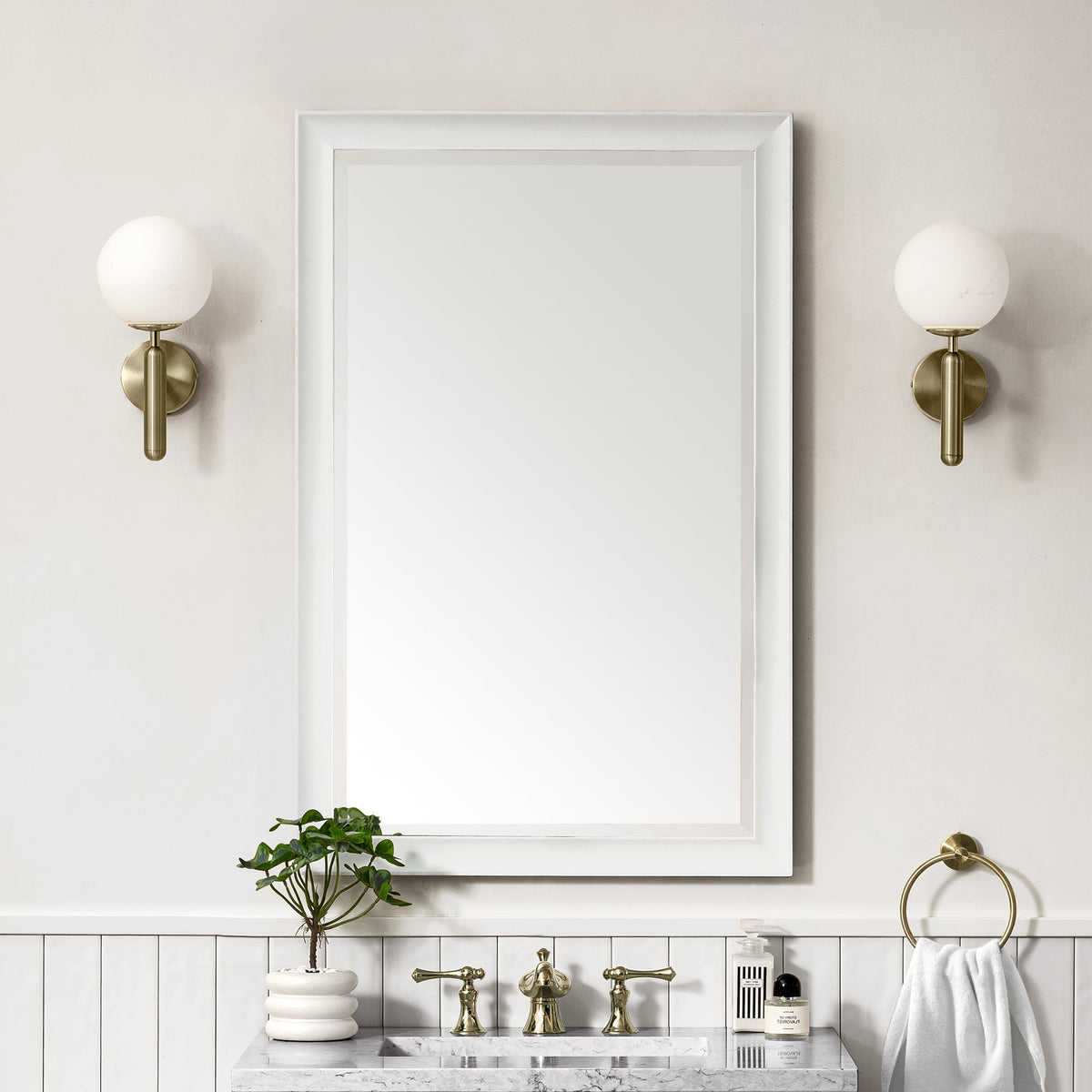 James Martin Glenbrooke 26" Mirror, Bright White
