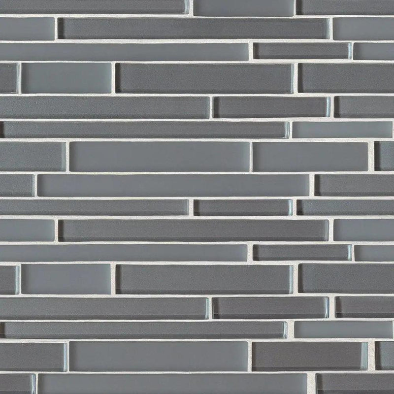Nichel Gloss/matte Interlocking Slides Glass Mosaics 12x12