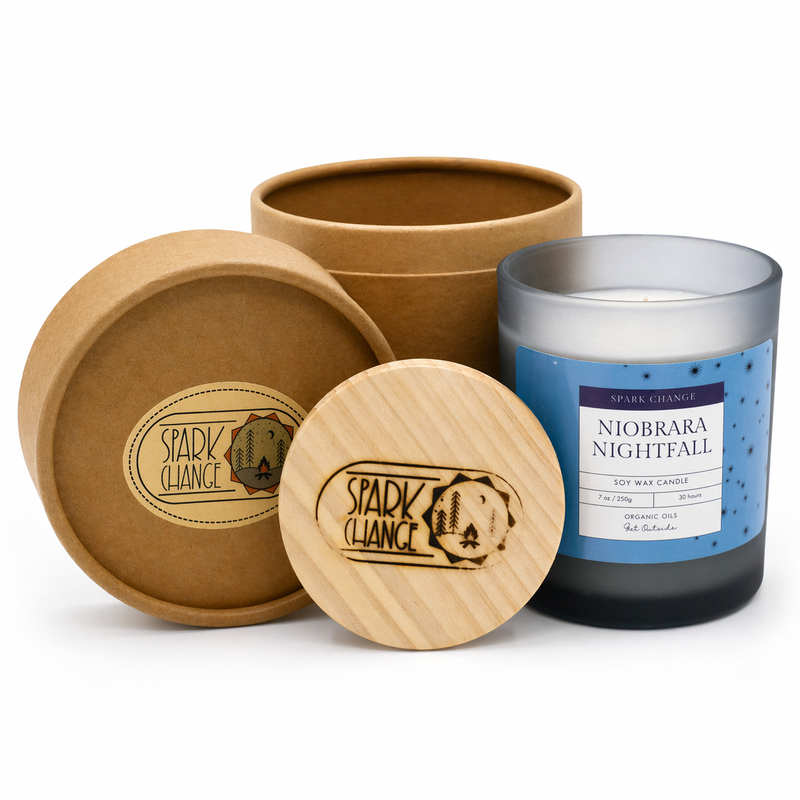 Niobrara Nightfall Soy Wax Candle | 7 oz | Spark Change