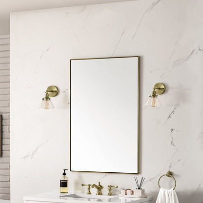 James Martin Rohe 26" Mirror, Champagne Brass