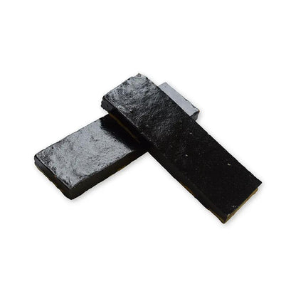 Urban Ebony Glossy Subway Zellige Tiles 2x6