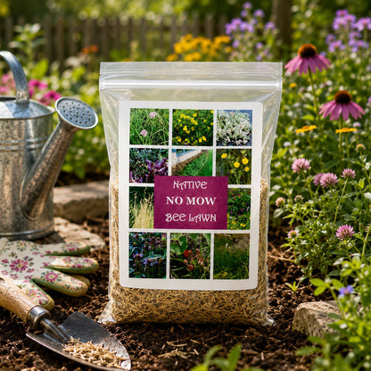 No Mow Bee Lawn Native Seed Wildflower Mix | 1.76 oz | Prairie Legacy Inc.