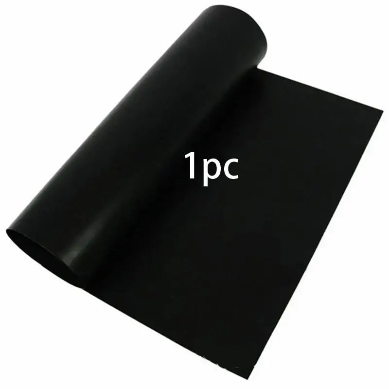 Non-stick black bbq grill mat kitchen and outdoor cooking accessory