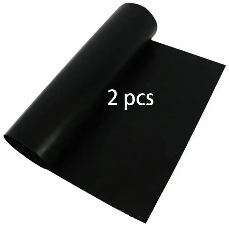 Non-stick black bbq grill mat kitchen and outdoor cooking accessory