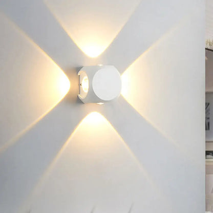 DecorBites™ Nordic Aluminum LED Wall Lamp - Mini Cube Wall Washer Sconce for Living Room (2/4-Head) in Black/White