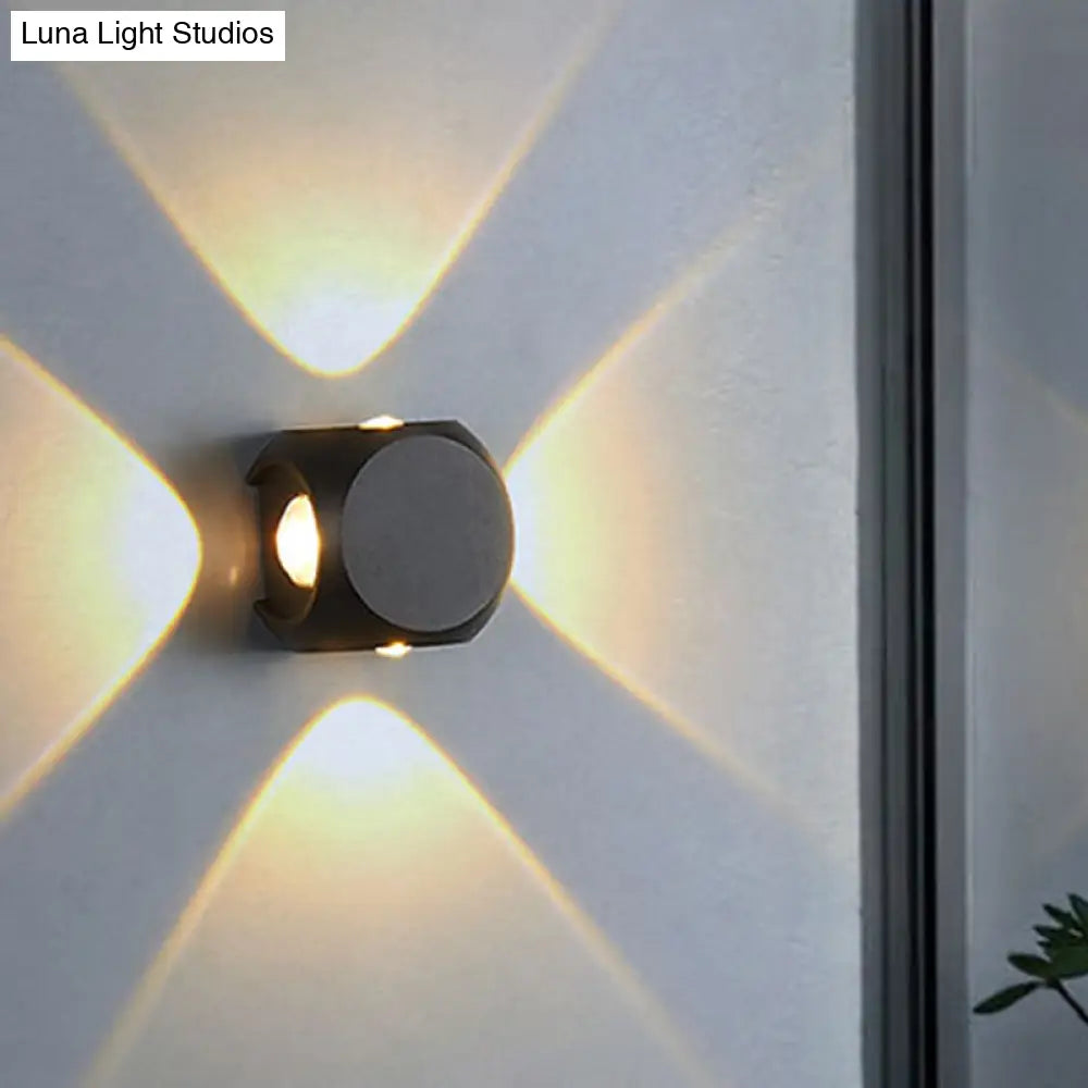 DecorBites™ Nordic Aluminum LED Wall Lamp - Mini Cube Wall Washer Sconce for Living Room (2/4-Head) in Black/White