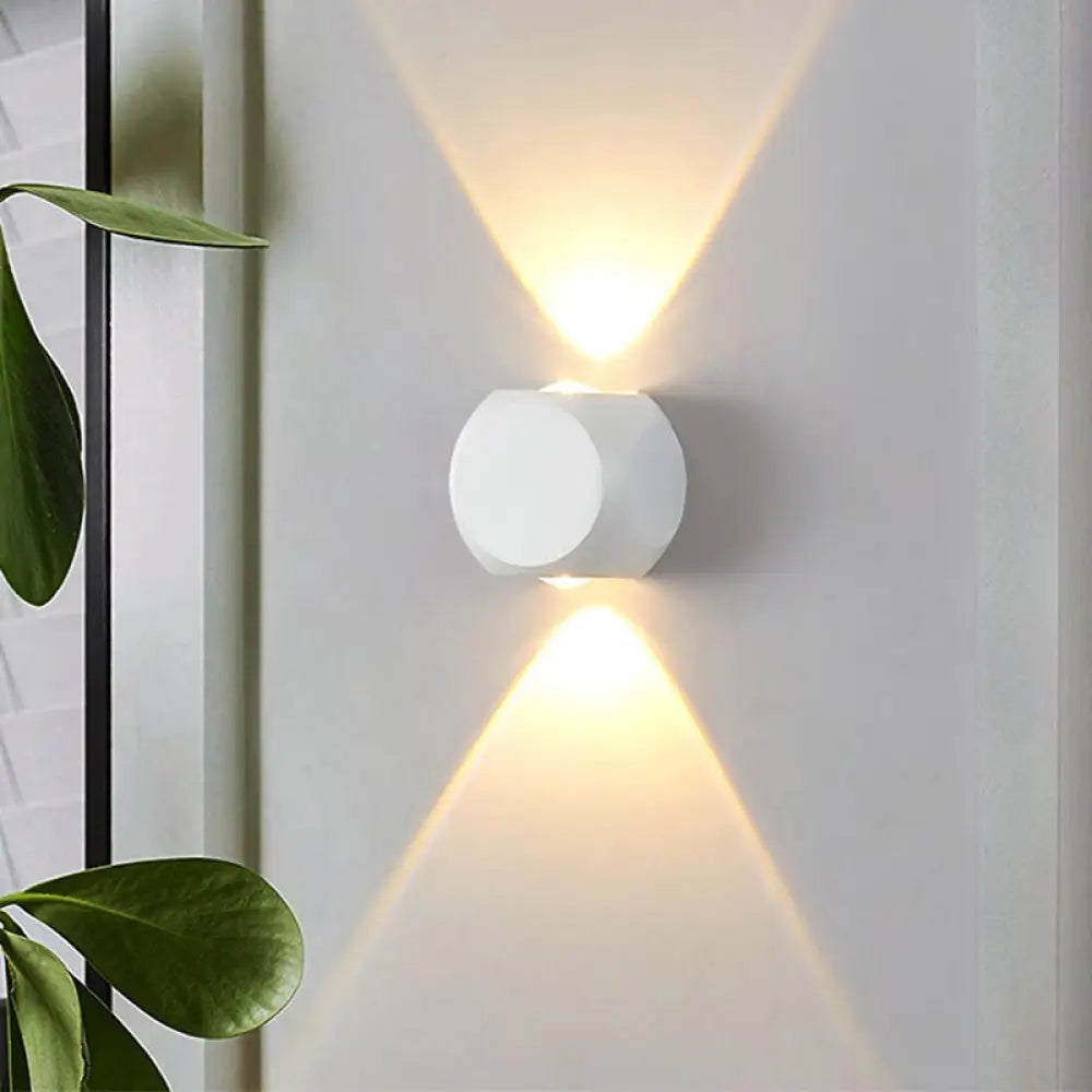 DecorBites™ Nordic Aluminum LED Wall Lamp - Mini Cube Wall Washer Sconce for Living Room (2/4-Head) in Black/White