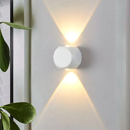 DecorBites™ Nordic Aluminum LED Wall Lamp - Mini Cube Wall Washer Sconce for Living Room (2/4-Head) in Black/White