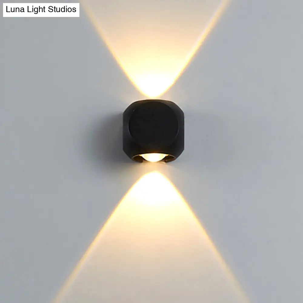 DecorBites™ Nordic Aluminum LED Wall Lamp - Mini Cube Wall Washer Sconce for Living Room (2/4-Head) in Black/White