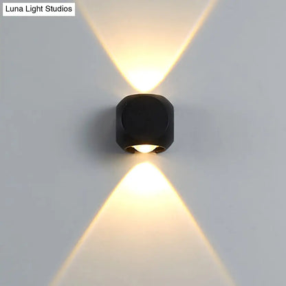 DecorBites™ Nordic Aluminum LED Wall Lamp - Mini Cube Wall Washer Sconce for Living Room (2/4-Head) in Black/White