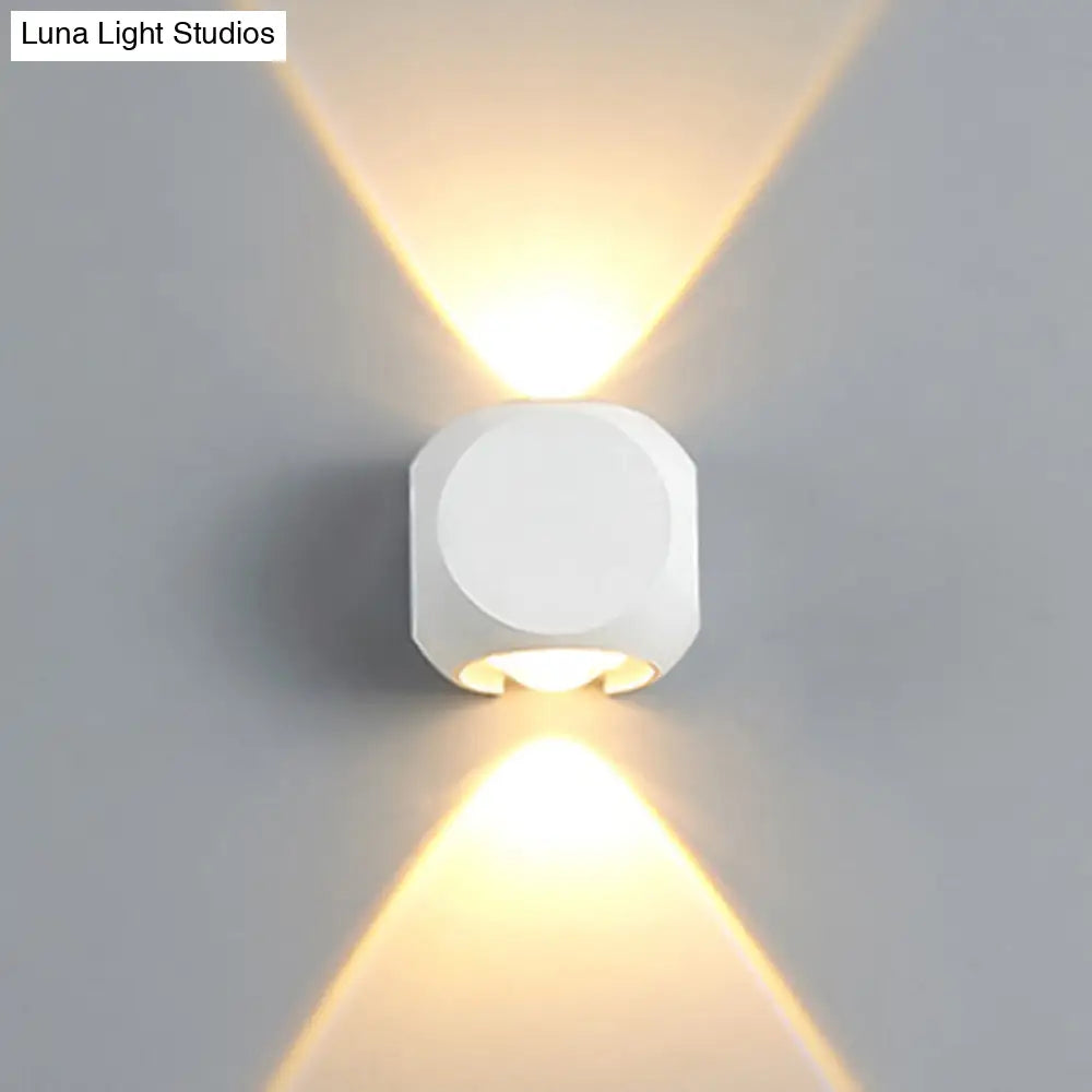 DecorBites™ Nordic Aluminum LED Wall Lamp - Mini Cube Wall Washer Sconce for Living Room (2/4-Head) in Black/White
