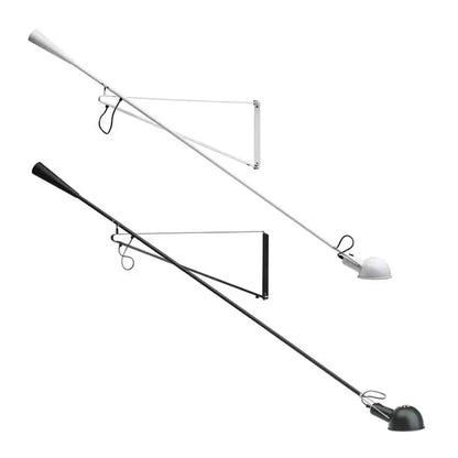 Nordic black adjustable long arm wall lamp bedroom light