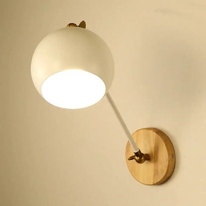Nordic black & brass spherical wall light – bedroom e26 e27 lamp