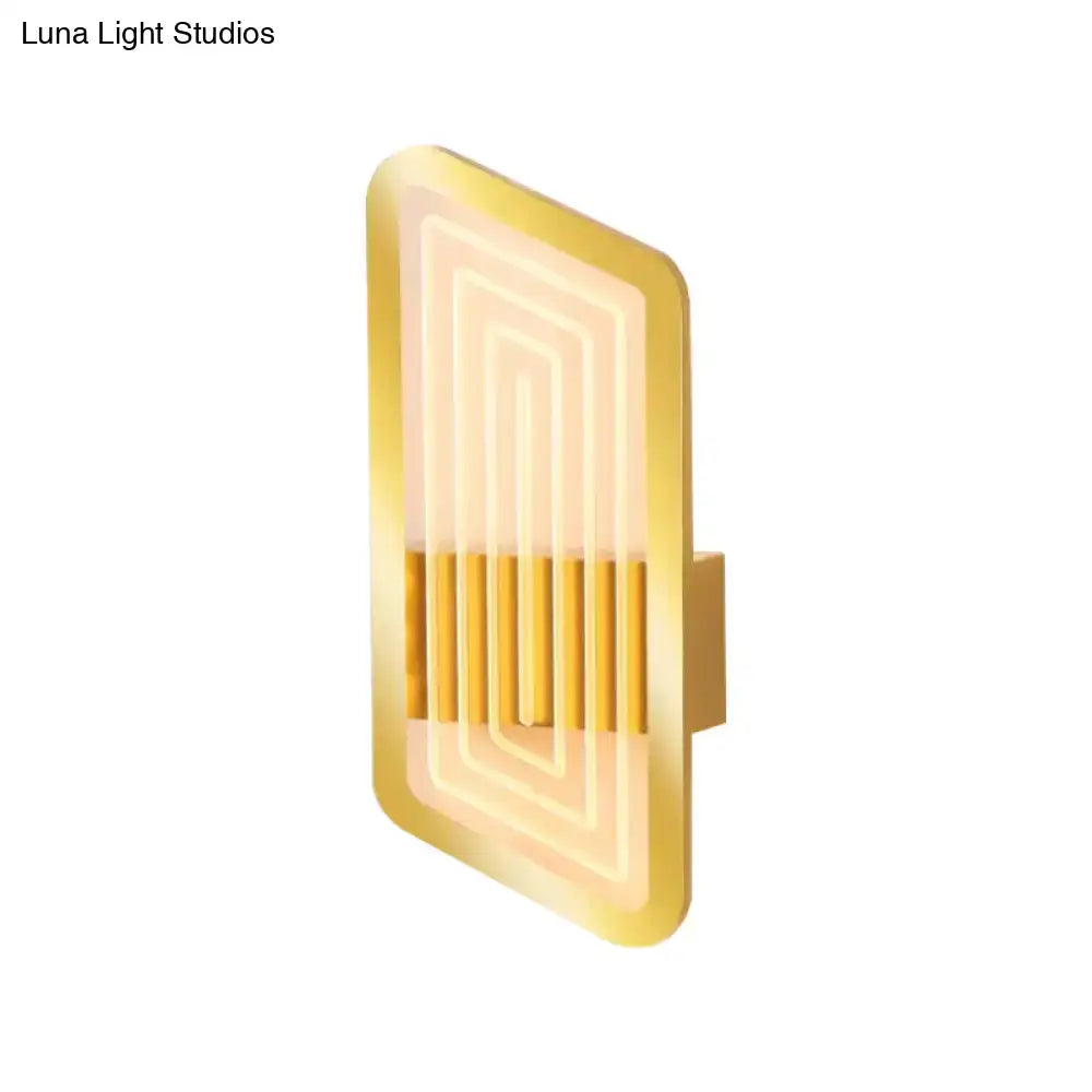 Nordic black & gold metallic wall light fixture – living room sconce