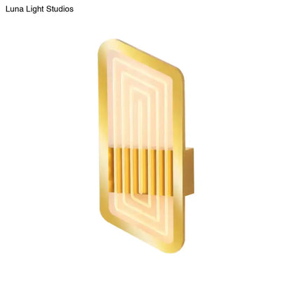 Nordic black & gold metallic wall light fixture – living room sconce