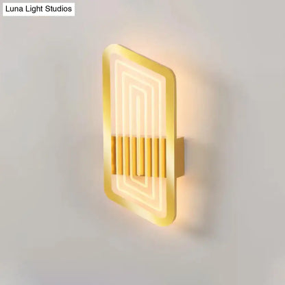 Nordic black & gold metallic wall light fixture – living room sconce