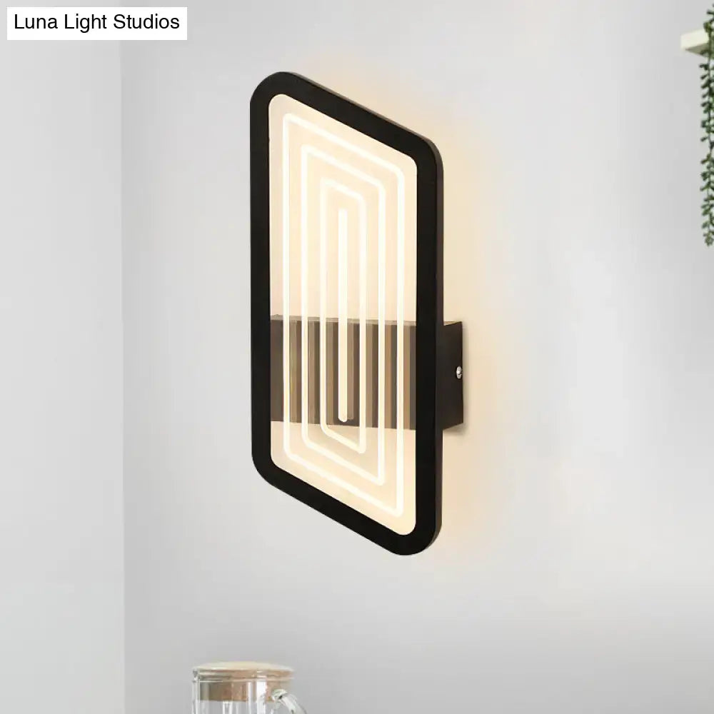 Nordic black & gold metallic wall light fixture – living room sconce