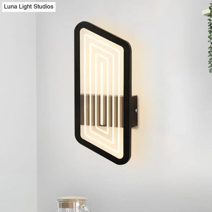 Nordic black & gold metallic wall light fixture – living room sconce