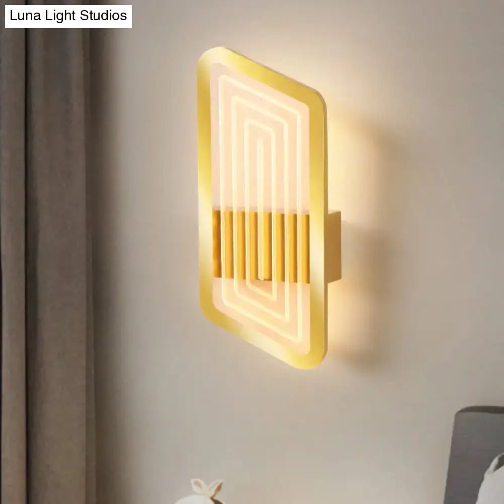 Nordic black & gold metallic wall light fixture – living room sconce