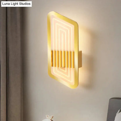 Nordic black & gold metallic wall light fixture – living room sconce