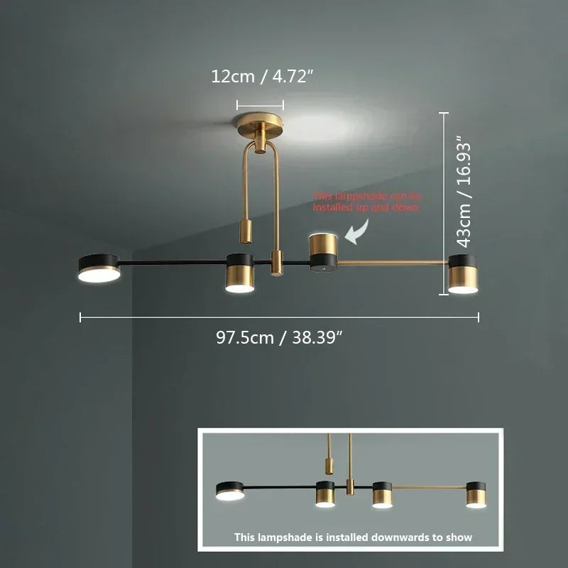 DecorBites™ Nordic Black Gold Pendant Light for Home Decor