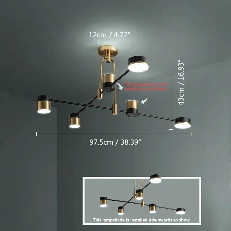 DecorBites™ Nordic Black Gold Pendant Light for Home Decor