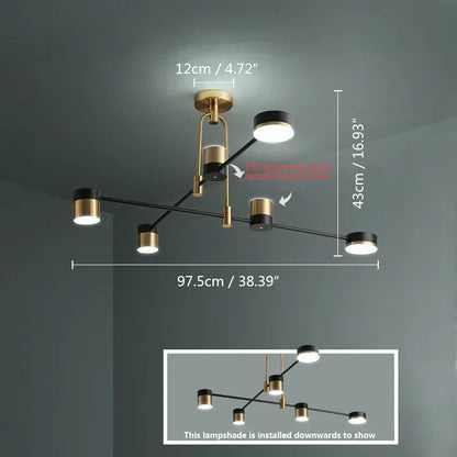 DecorBites™ Nordic Black Gold Pendant Light for Home Decor
