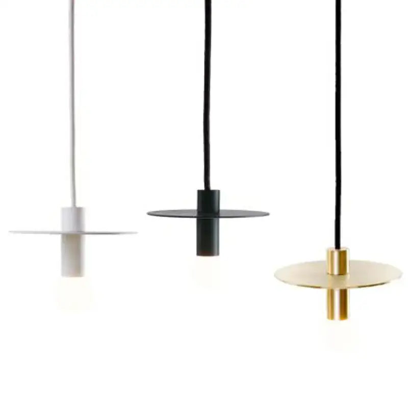 Nordic black iron pendant light for dining room kitchen led lamp