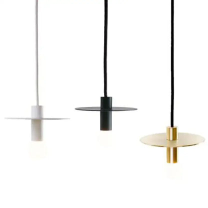 Nordic black iron pendant light for dining room kitchen led lamp