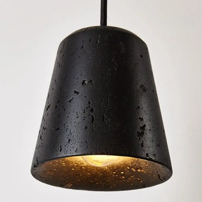 Nordic black travertine pendant light dining room warm led interior