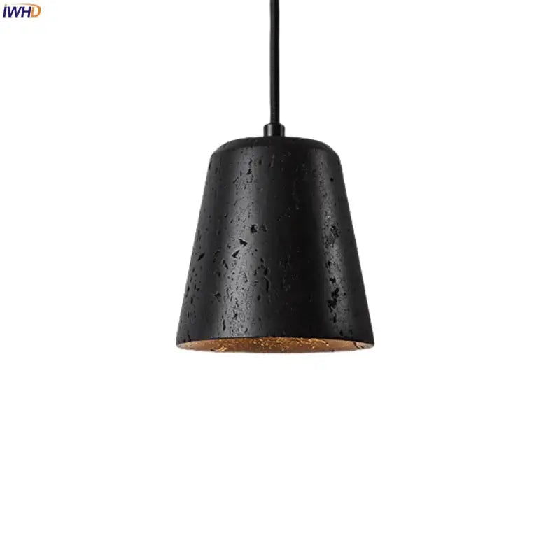 Nordic black travertine pendant light dining room warm led interior