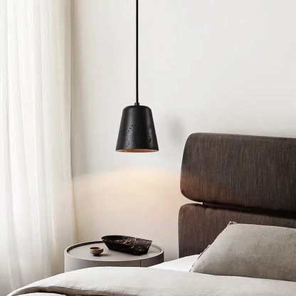Nordic black travertine pendant light dining room warm led interior