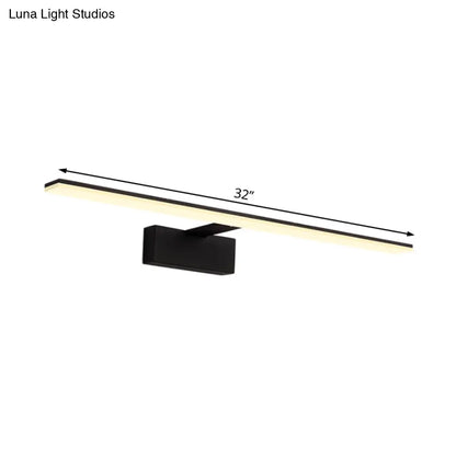 DecorBites™ Nordic Black/White Acrylic Vanity Lamp - 16.5"/20" LED Rectangle Sconce Light for Bathroom in Warm/White