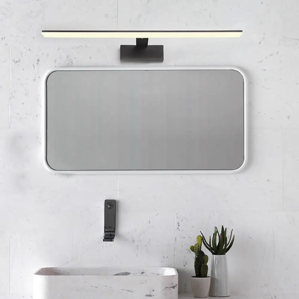DecorBites™ Nordic Black/White Acrylic Vanity Lamp - 16.5"/20" LED Rectangle Sconce Light for Bathroom in Warm/White