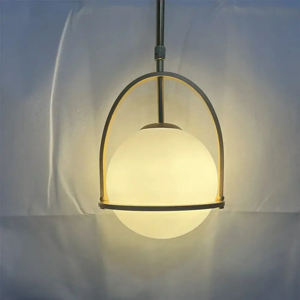 Nordic brass glass globe pendant light for kitchen dining room