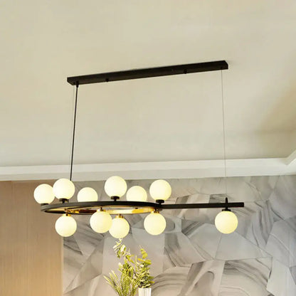 Nordic bubble black finish pendant light dining room chandelier