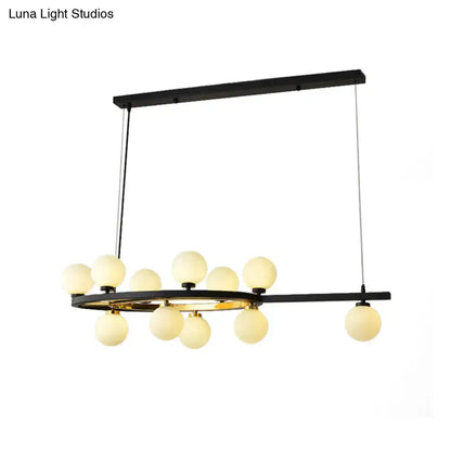 Nordic bubble black finish pendant light dining room chandelier