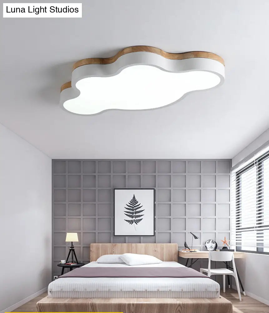 DecorBites™ Nordic Cloud Shape LED Flush Mount Ceiling Lamp for Kids Bedroom