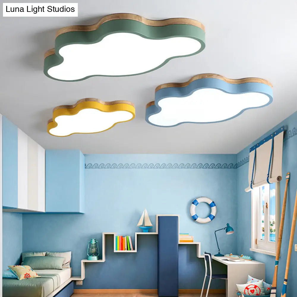 DecorBites™ Nordic Cloud Shape LED Flush Mount Ceiling Lamp for Kids Bedroom