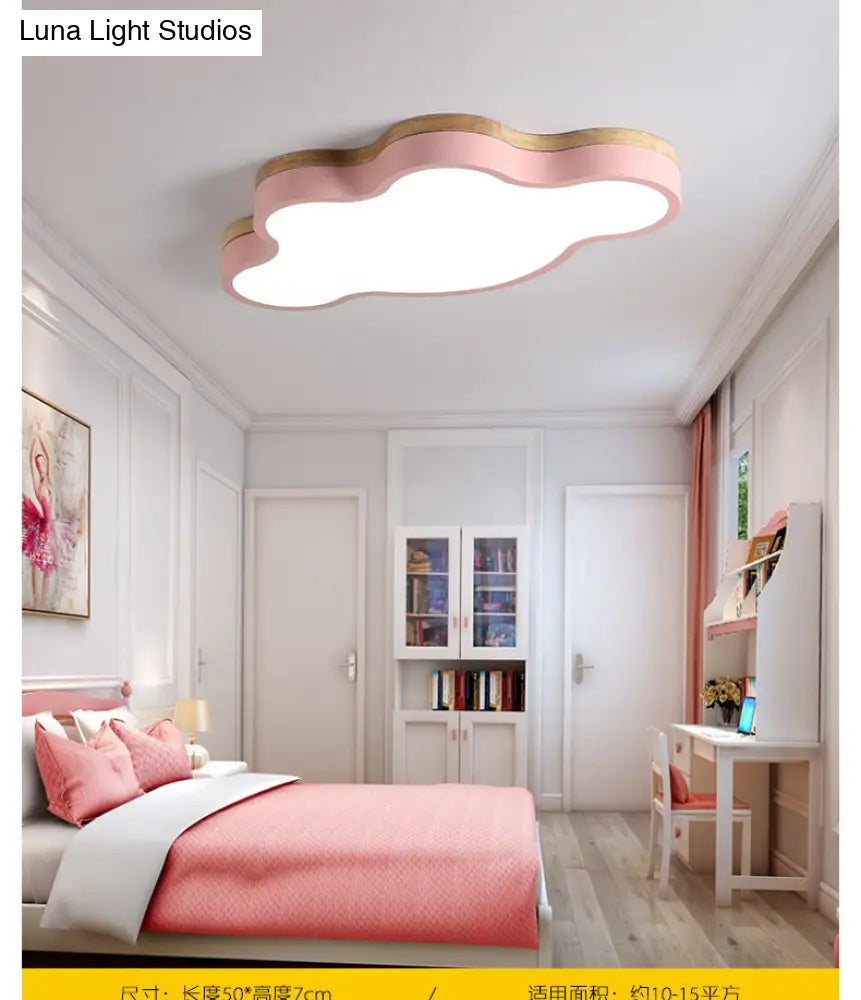 DecorBites™ Nordic Cloud Shape LED Flush Mount Ceiling Lamp for Kids Bedroom