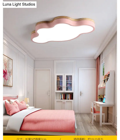 DecorBites™ Nordic Cloud Shape LED Flush Mount Ceiling Lamp for Kids Bedroom