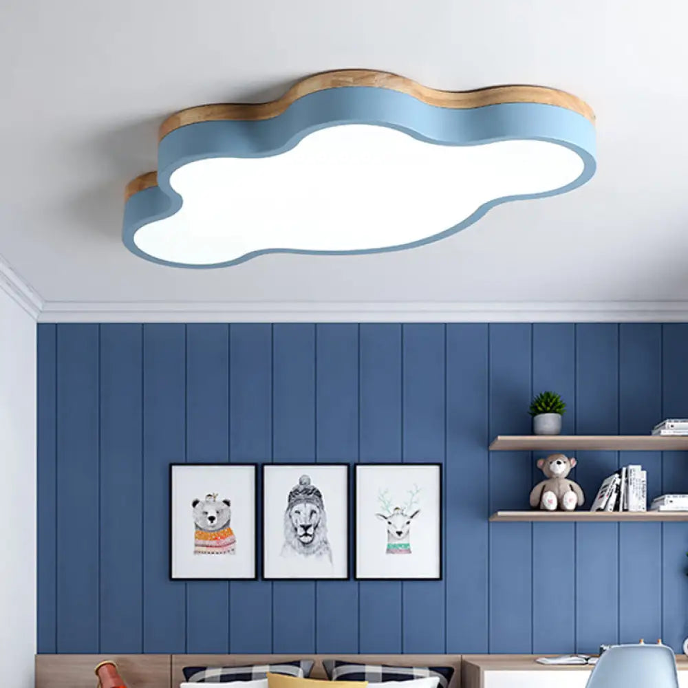 DecorBites™ Nordic Cloud Shape LED Flush Mount Ceiling Lamp for Kids Bedroom
