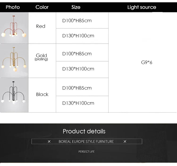 DecorBites™ Nordic Comet Glass Ball Chandelier - Elegant Home Décor